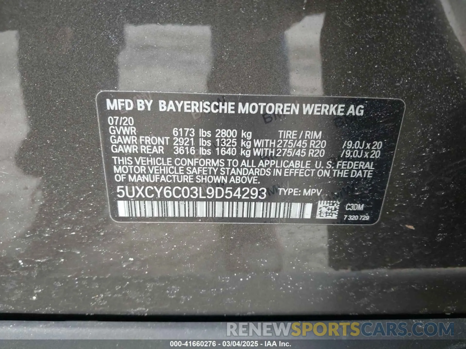 9 Фотография поврежденного автомобиля 5UXCY6C03L9D54293 BMW X6 2020