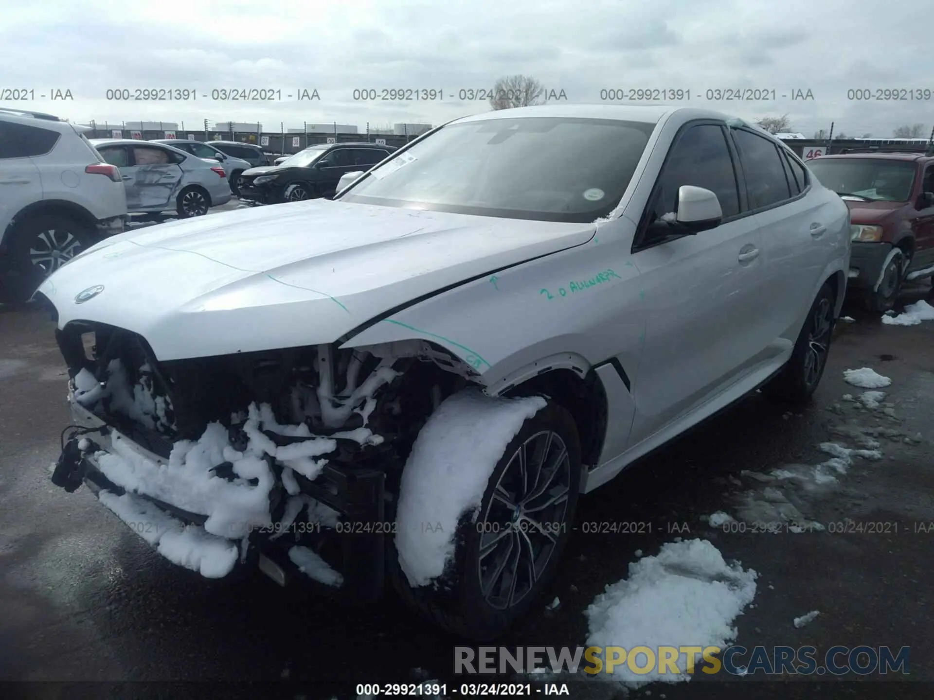 2 Photograph of a damaged car 5UXCY6C04L9C93732 BMW X6 2020