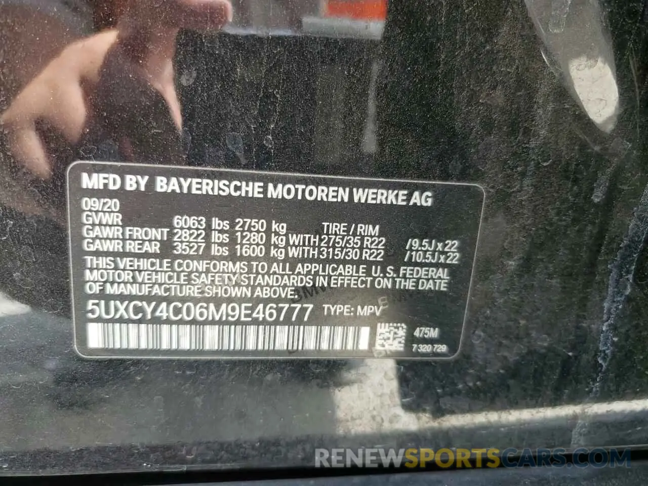 16 Photograph of a damaged car 5UXCY4C06M9E46777 BMW X6 2021