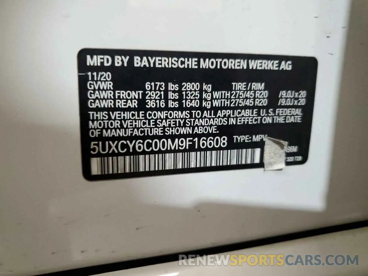 15 Фотография поврежденного автомобиля 5UXCY6C00M9F16608 BMW X6 2021