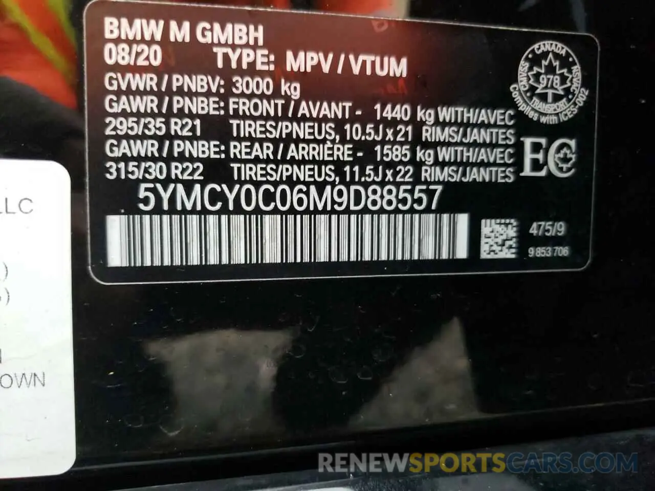12 Фотография поврежденного автомобиля 5YMCY0C06M9D88557 BMW X6 2021