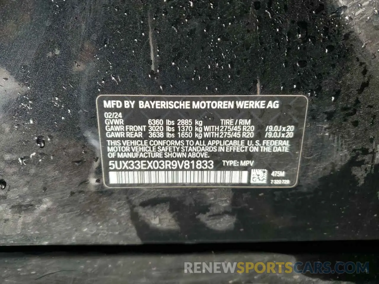 13 Фотография поврежденного автомобиля 5UX33EX03R9V81833 BMW X6 2024