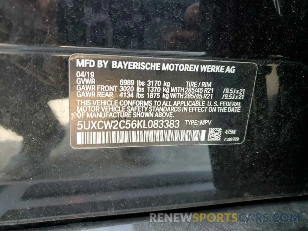 14 Photograph of a damaged car 5UXCW2C56KL083383 BMW X7 2019