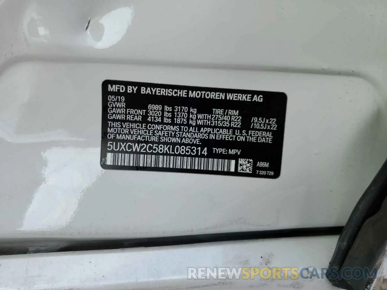 13 Фотография поврежденного автомобиля 5UXCW2C58KL085314 BMW X7 2019