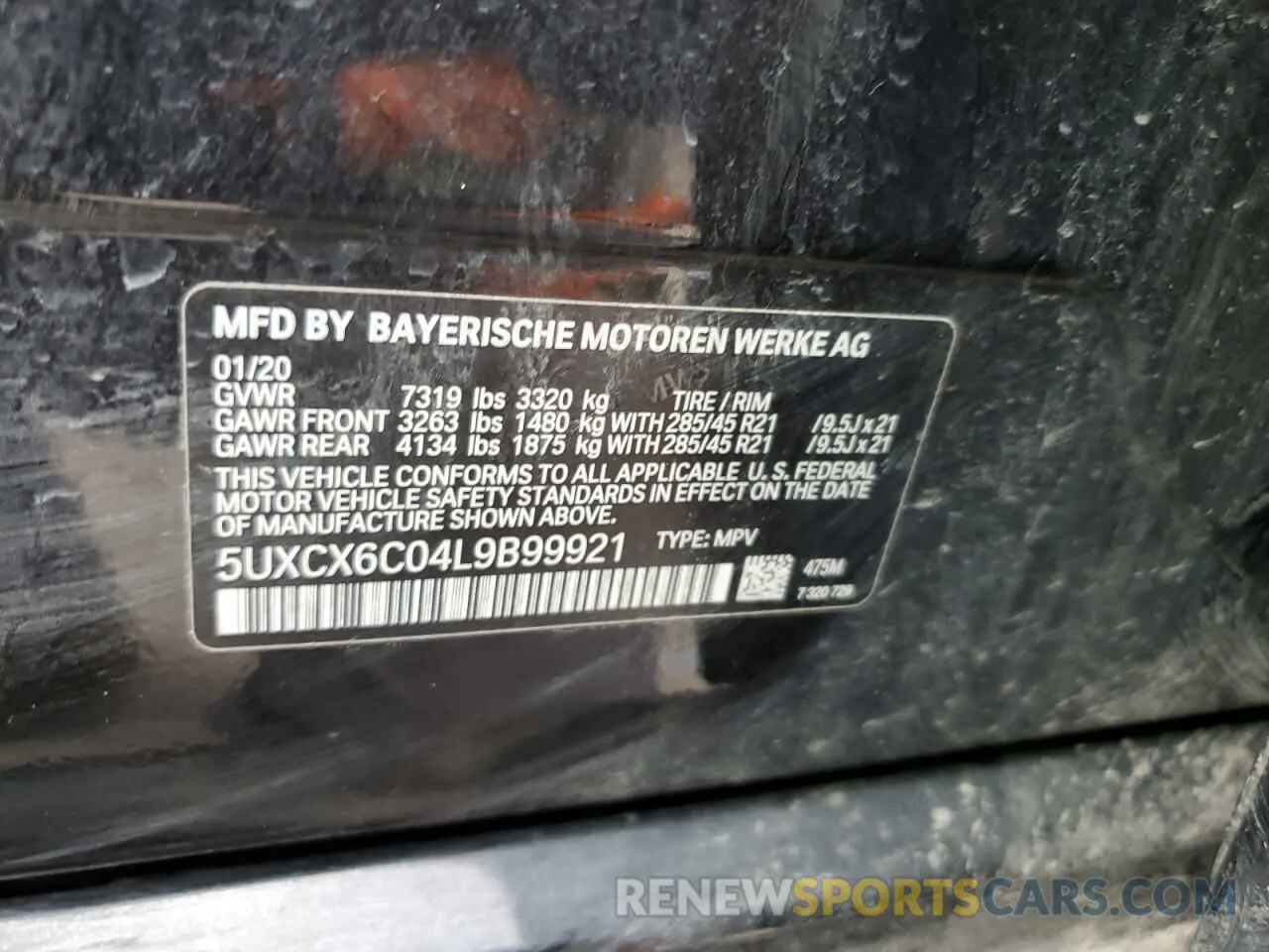 14 Photograph of a damaged car 5UXCX6C04L9B99921 BMW X7 2020