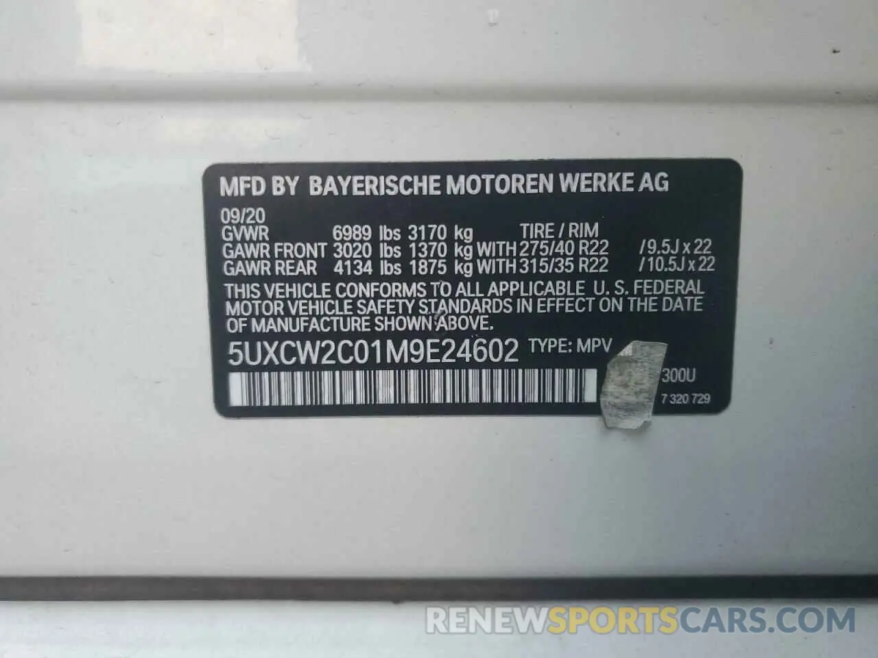 13 Фотография поврежденного автомобиля 5UXCW2C01M9E24602 BMW X7 2021