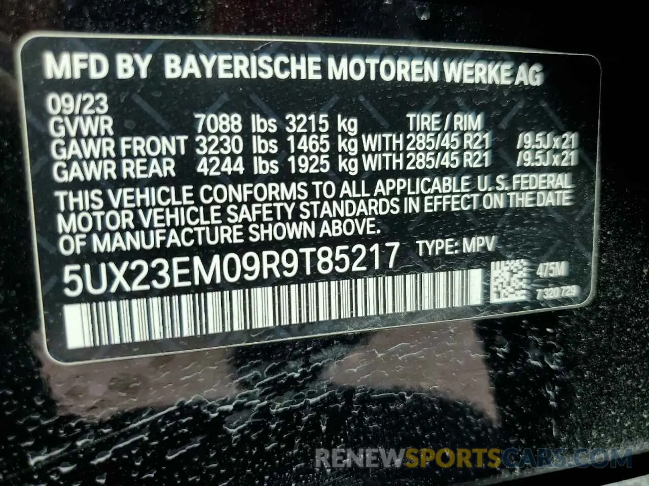 13 Photograph of a damaged car 5UX23EM09R9T85217 BMW X7 2024