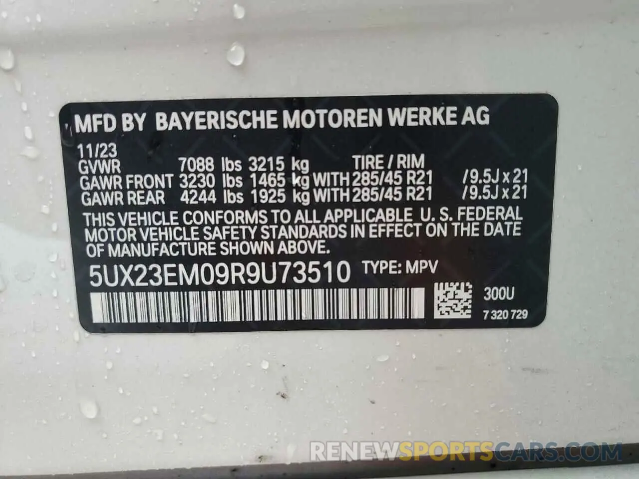13 Фотография поврежденного автомобиля 5UX23EM09R9U73510 BMW X7 2024
