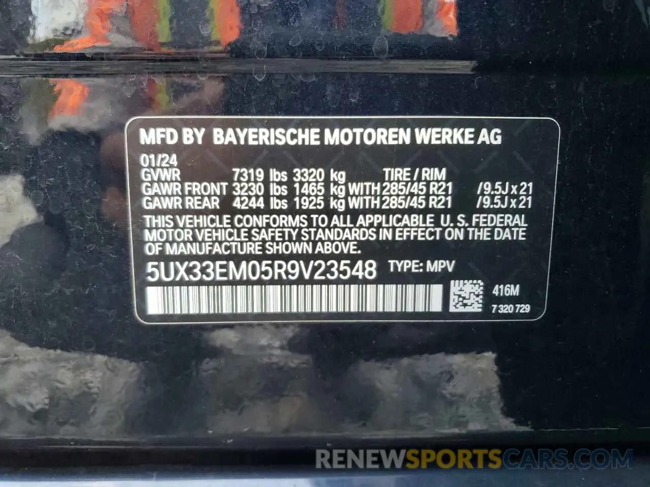 13 Фотография поврежденного автомобиля 5UX33EM05R9V23548 BMW X7 M60I 2024