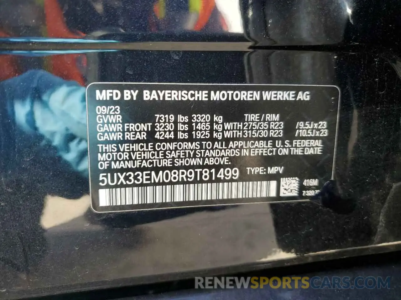 13 Фотография поврежденного автомобиля 5UX33EM08R9T81499 BMW X7 M60I 2024