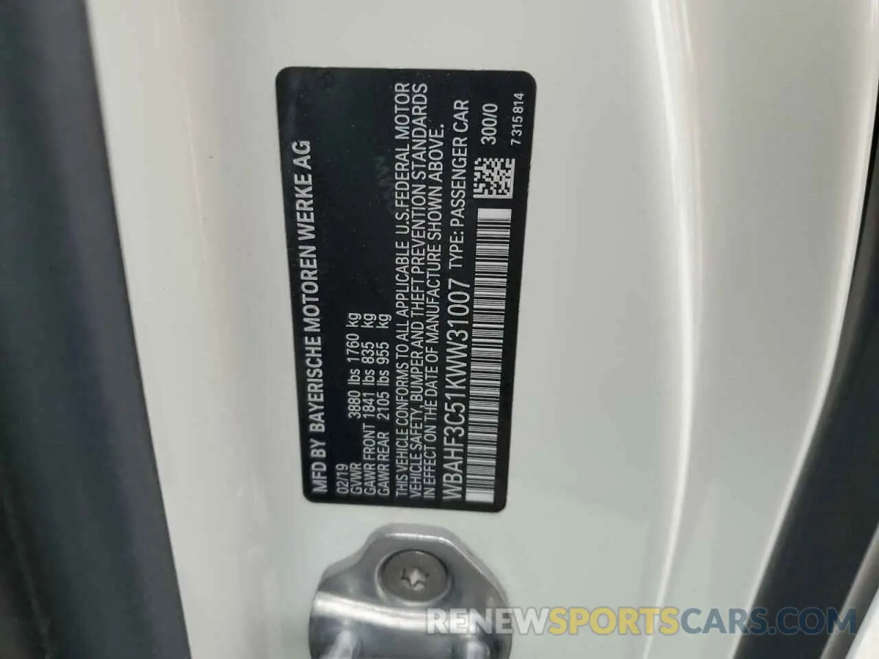 12 Photograph of a damaged car WBAHF3C51KWW31007 BMW Z4 2019