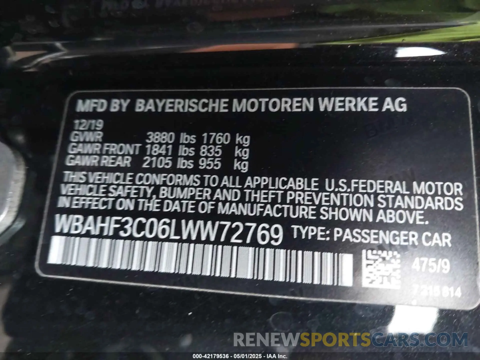 9 Фотография поврежденного автомобиля WBAHF3C06LWW72769 BMW Z4 2020