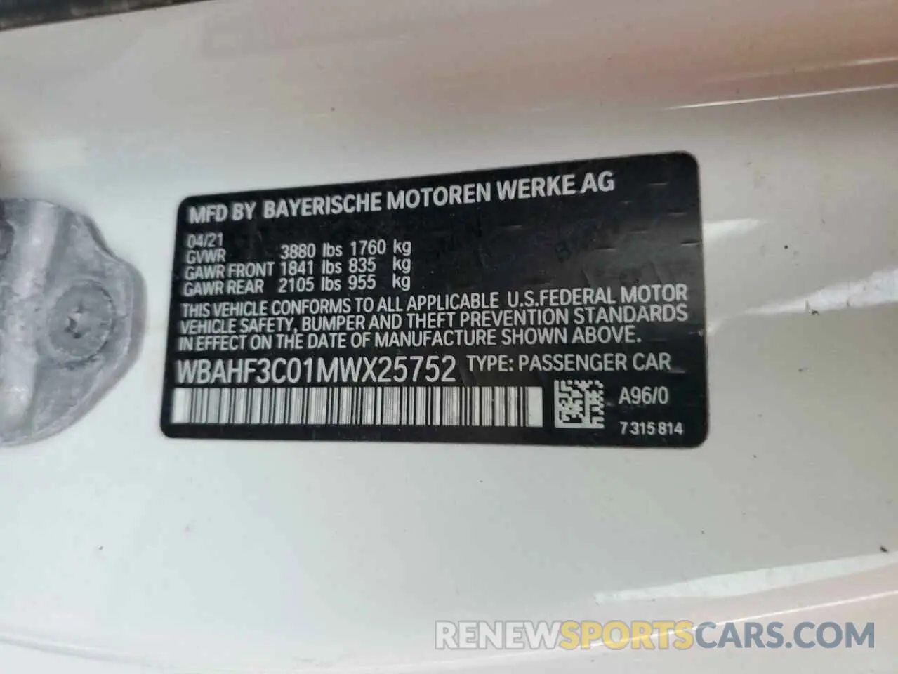 10 Фотография поврежденного автомобиля WBAHF3C01MWX25752 BMW Z4 2021