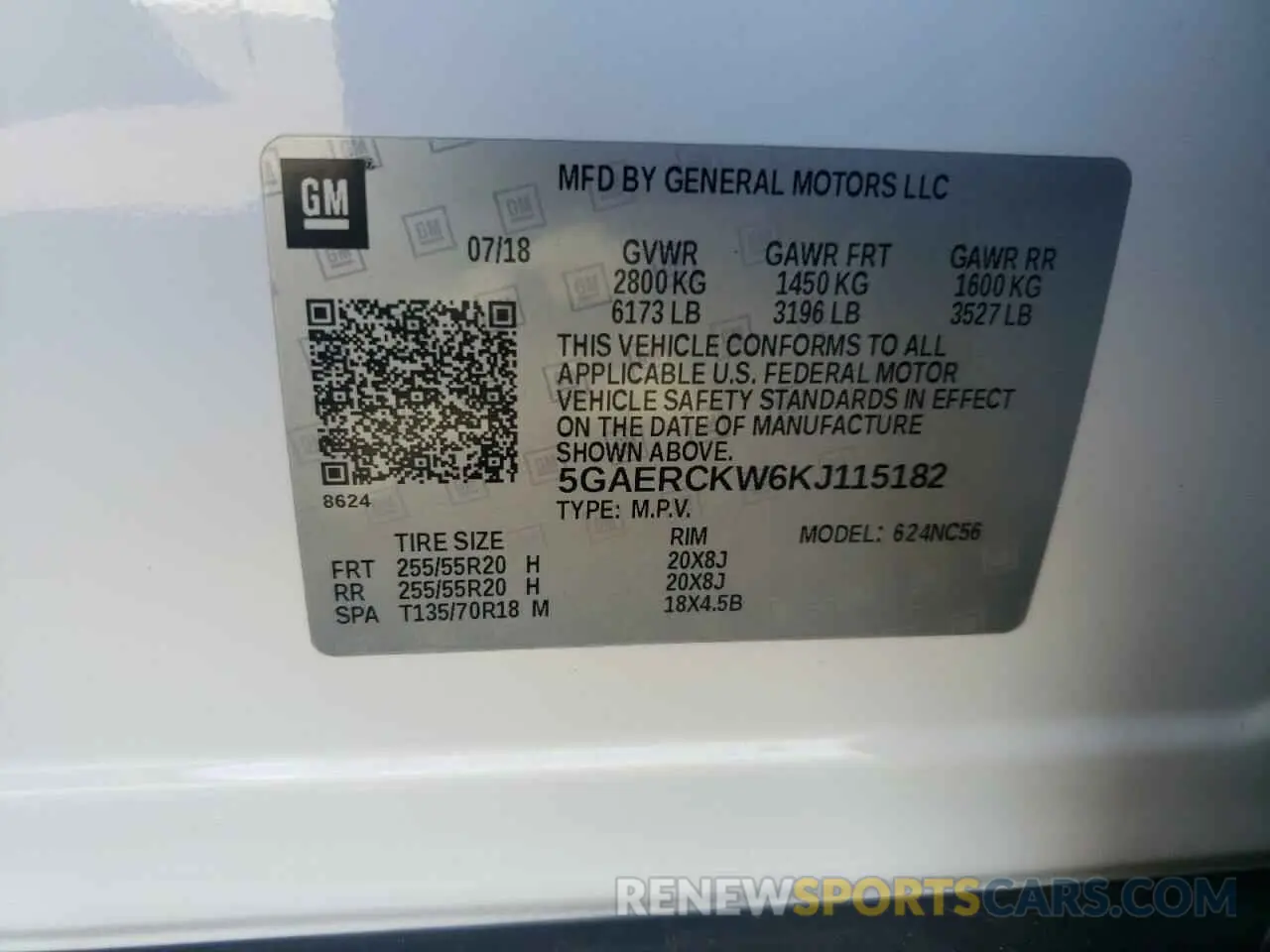 13 Фотография поврежденного автомобиля 5GAERCKW6KJ115182 BUICK ENCLAVE 2019