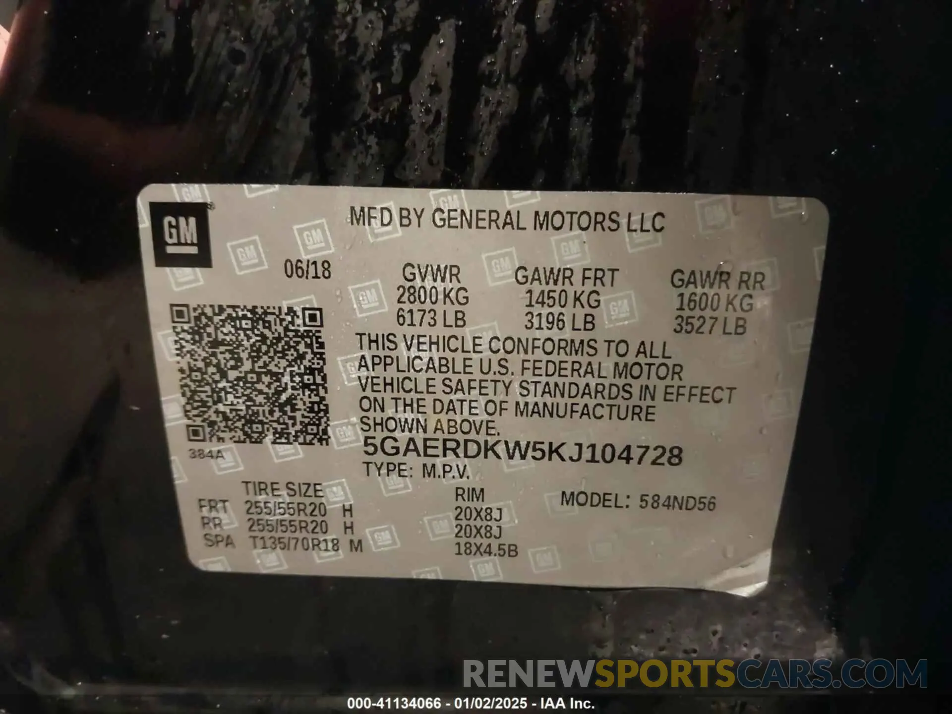 9 Photograph of a damaged car 5GAERDKW5KJ104728 BUICK ENCLAVE 2019