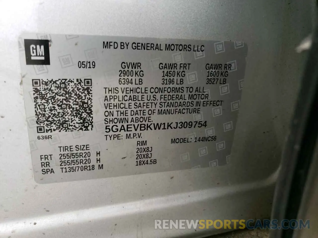 13 Photograph of a damaged car 5GAEVBKW1KJ309754 BUICK ENCLAVE 2019