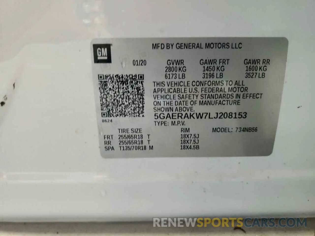 13 Фотография поврежденного автомобиля 5GAERAKW7LJ208153 BUICK ENCLAVE 2020