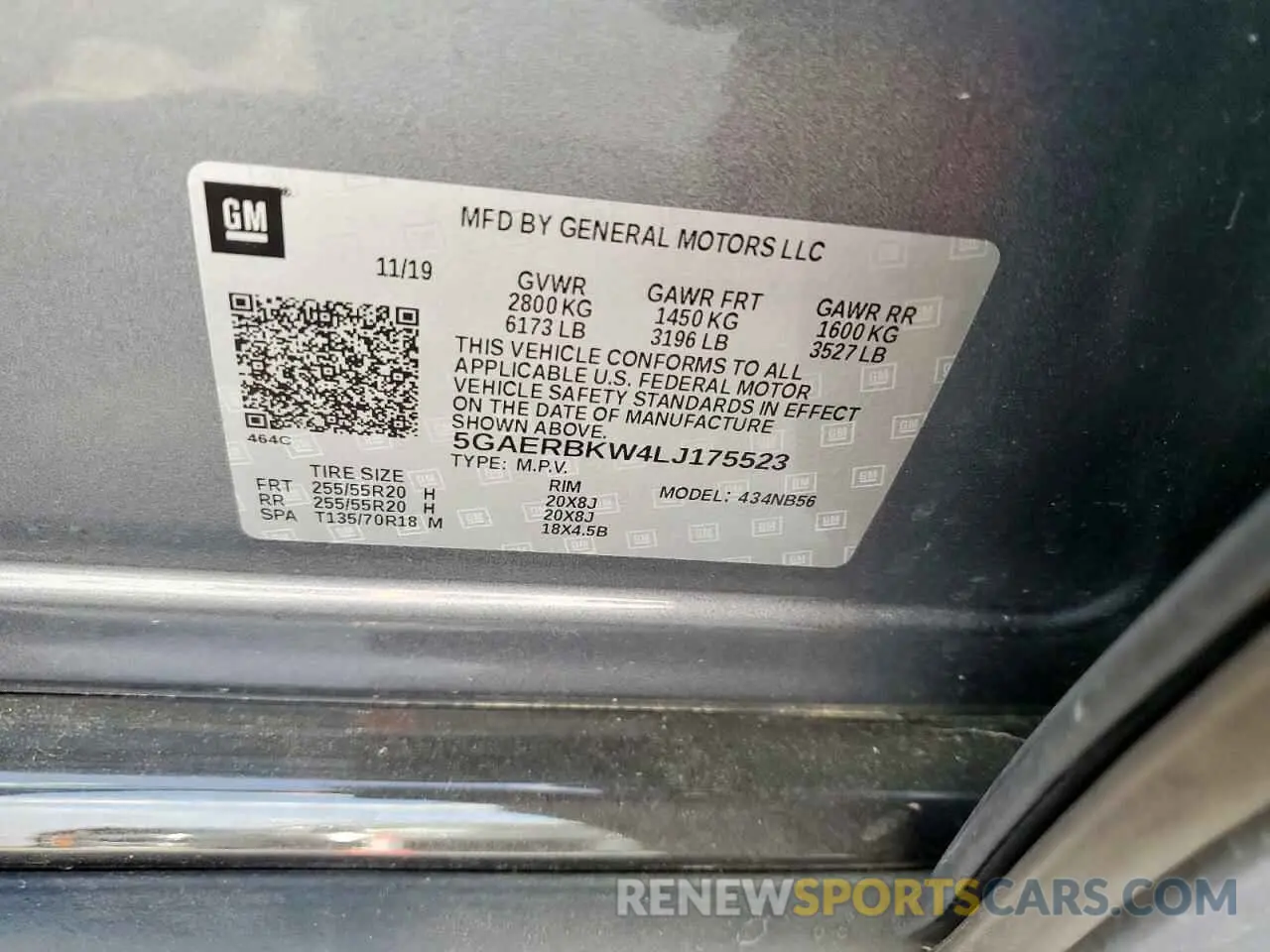 12 Фотография поврежденного автомобиля 5GAERBKW4LJ175523 BUICK ENCLAVE 2020