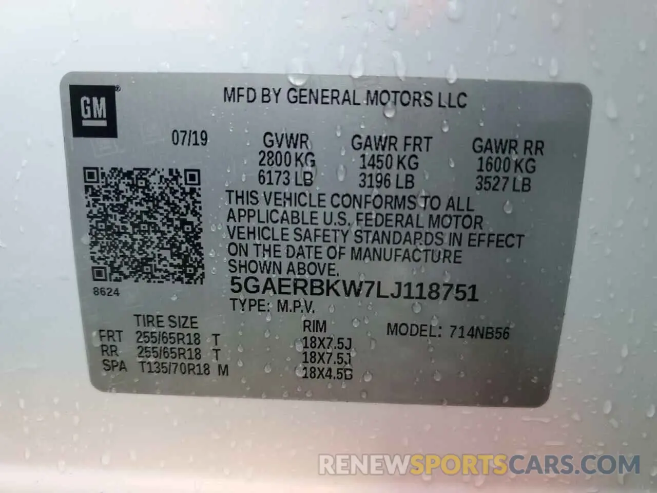 14 Фотография поврежденного автомобиля 5GAERBKW7LJ118751 BUICK ENCLAVE 2020