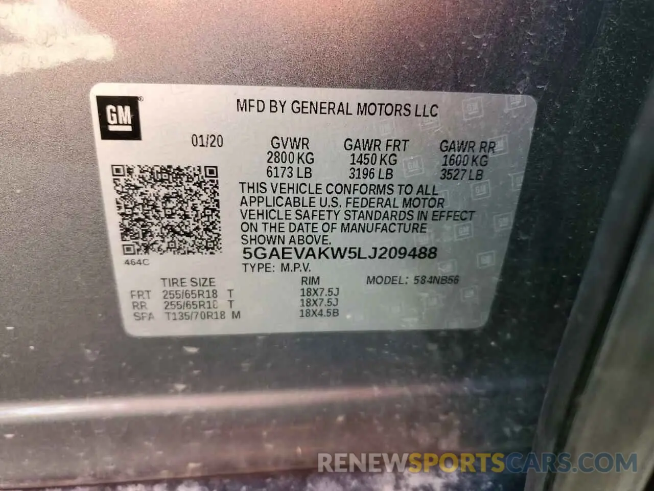 14 Photograph of a damaged car 5GAEVAKW5LJ209488 BUICK ENCLAVE 2020