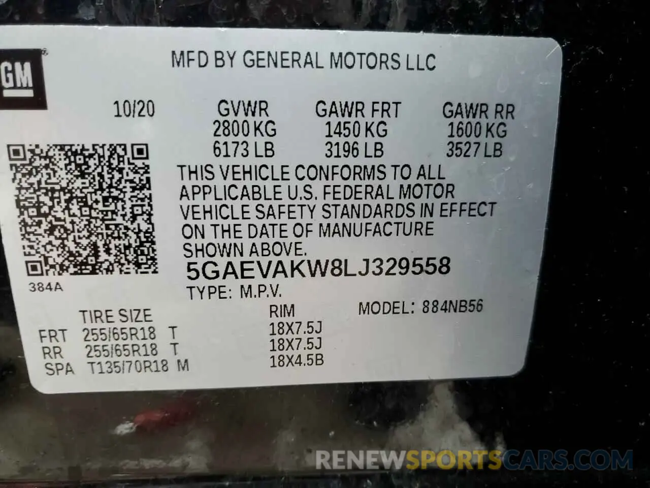 13 Photograph of a damaged car 5GAEVAKW8LJ329558 BUICK ENCLAVE 2020