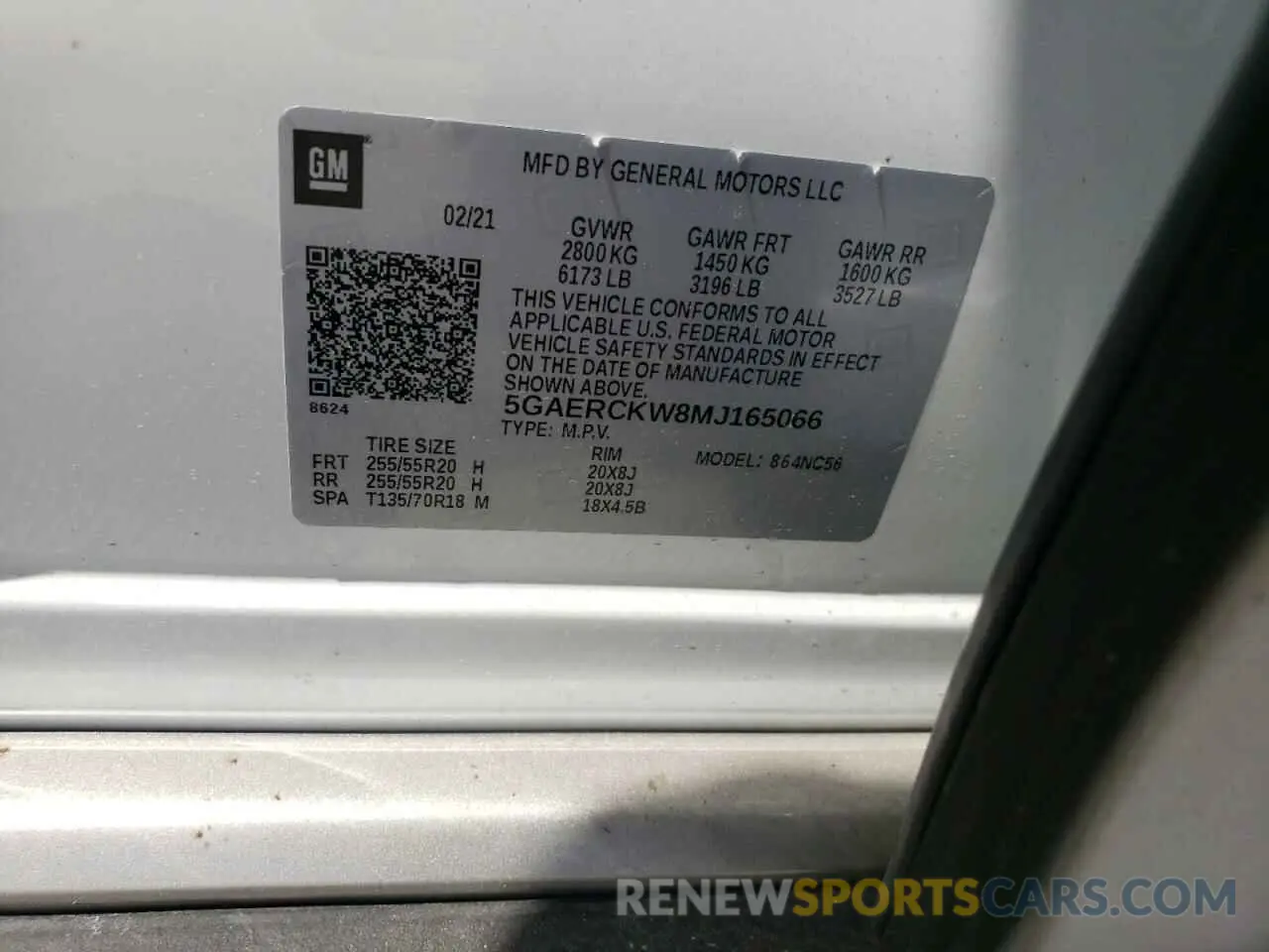 14 Photograph of a damaged car 5GAERCKW8MJ165066 BUICK ENCLAVE 2021