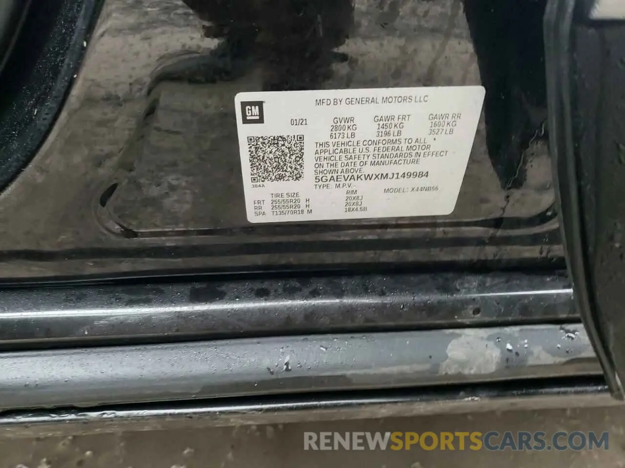 16 Фотография поврежденного автомобиля 5GAEVAKWXMJ149984 BUICK ENCLAVE 2021