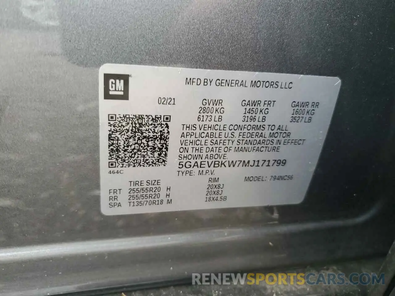 13 Фотография поврежденного автомобиля 5GAEVBKW7MJ171799 BUICK ENCLAVE 2021