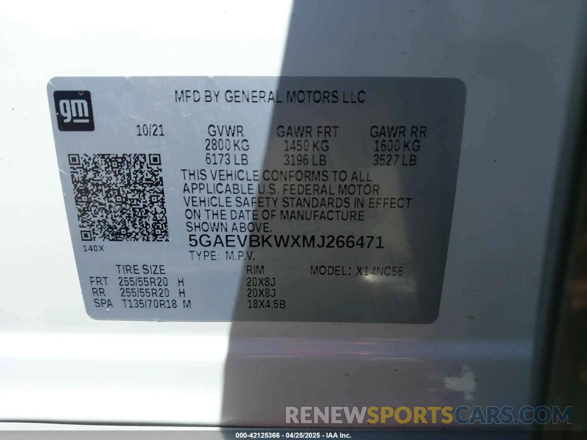 9 Фотография поврежденного автомобиля 5GAEVBKWXMJ266471 BUICK ENCLAVE 2021