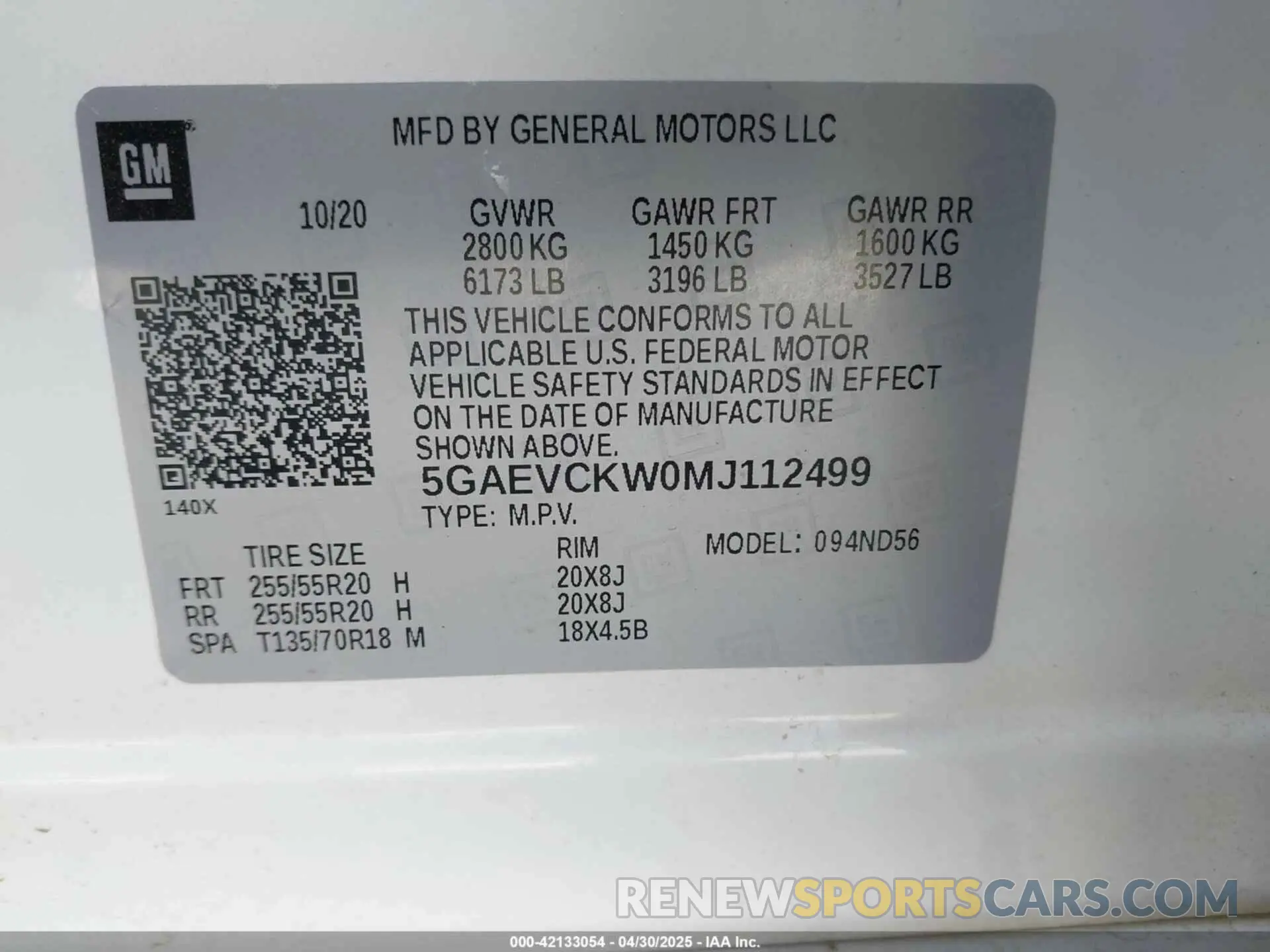9 Фотография поврежденного автомобиля 5GAEVCKW0MJ112499 BUICK ENCLAVE 2021