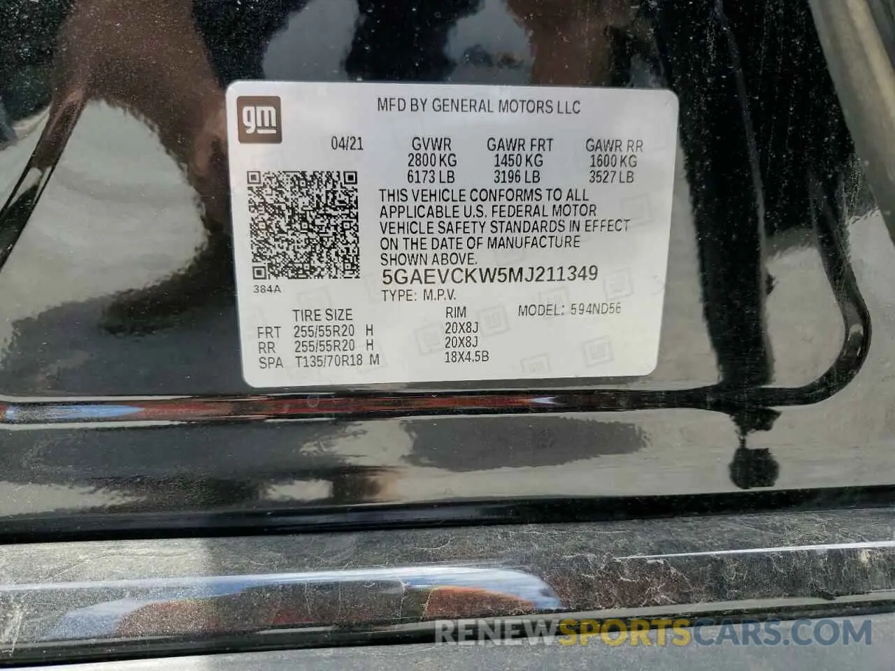 14 Photograph of a damaged car 5GAEVCKW5MJ211349 BUICK ENCLAVE 2021