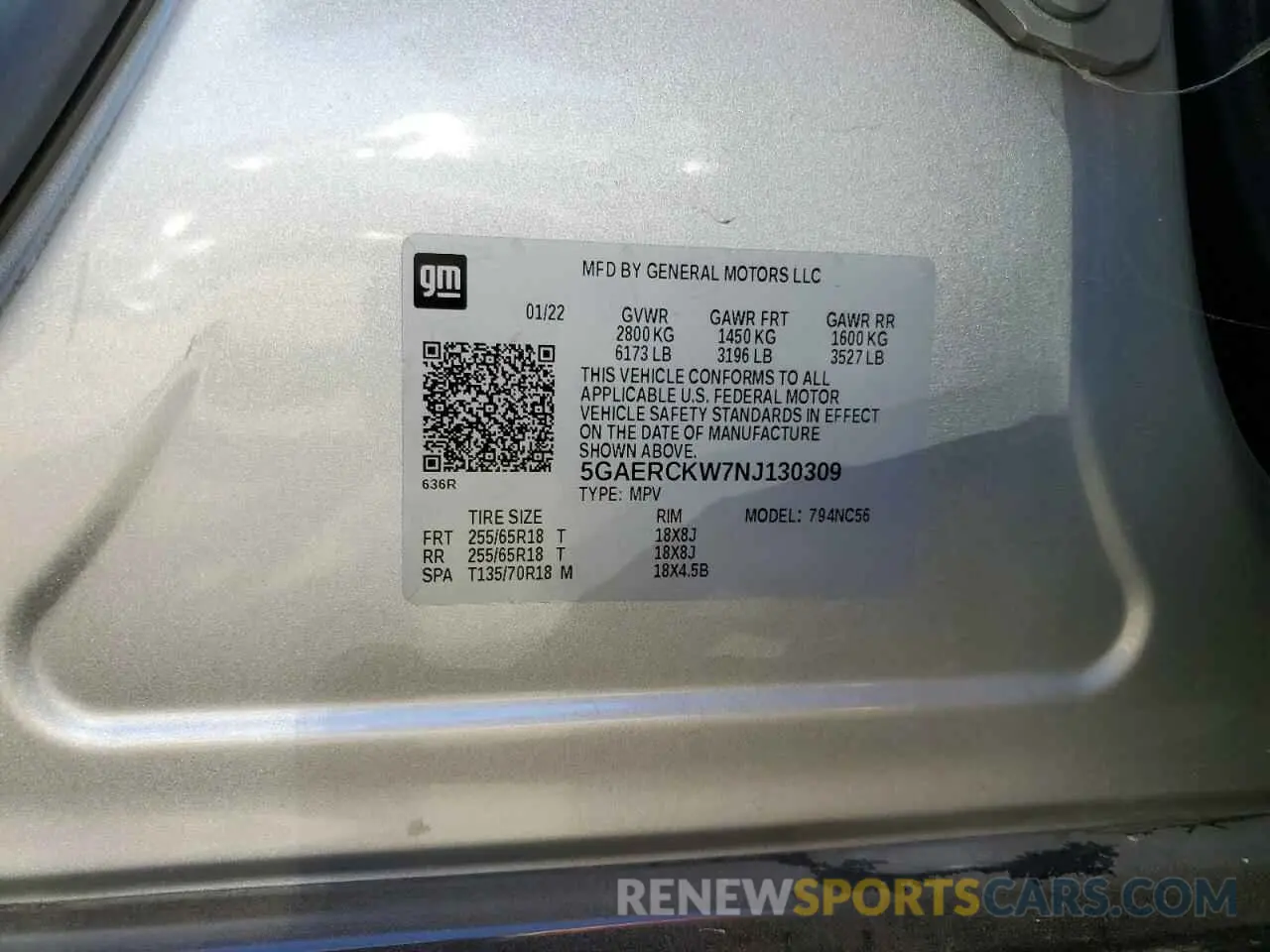 12 Фотография поврежденного автомобиля 5GAERCKW7NJ130309 BUICK ENCLAVE 2022