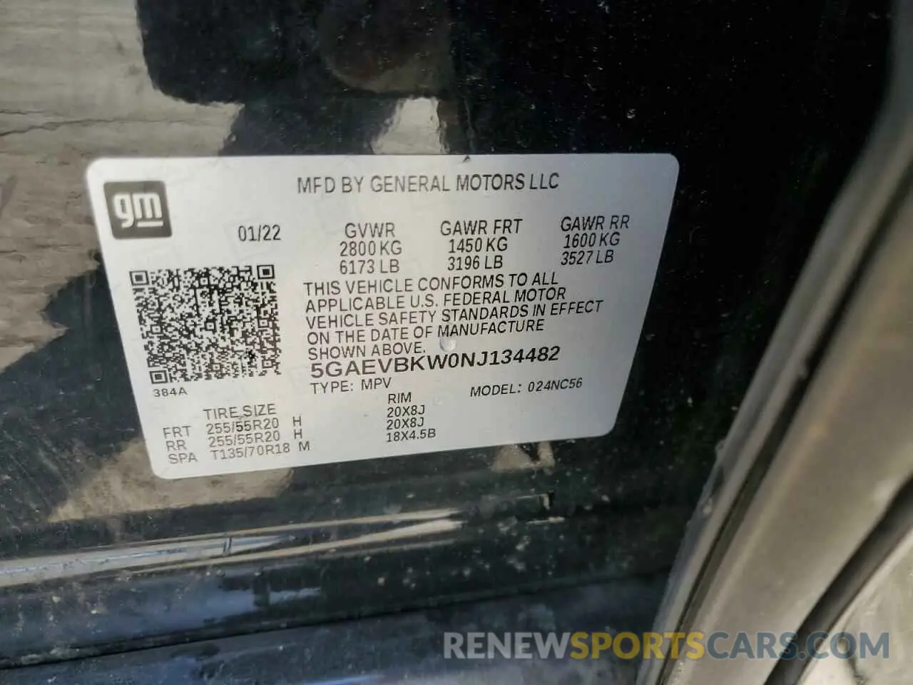 14 Фотография поврежденного автомобиля 5GAEVBKW0NJ134482 BUICK ENCLAVE 2022