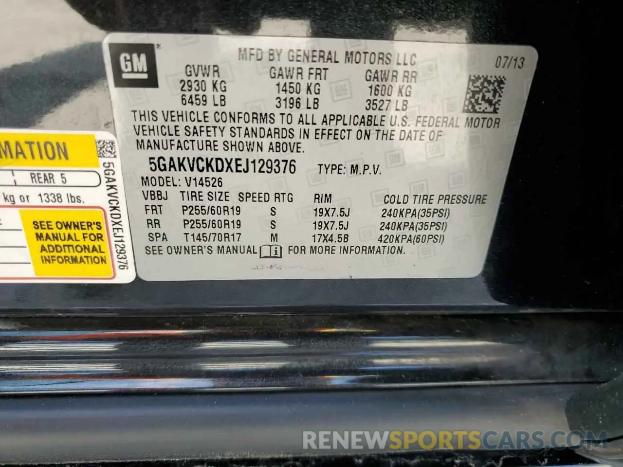 13 Фотография поврежденного автомобиля 5GAKVCKDXEJ129376 BUICK ENCLAVE 2022