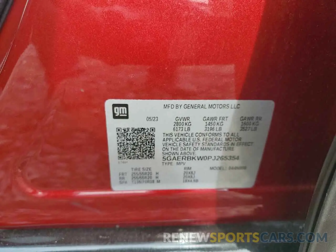 14 Photograph of a damaged car 5GAERBKW0PJ265354 BUICK ENCLAVE 2023