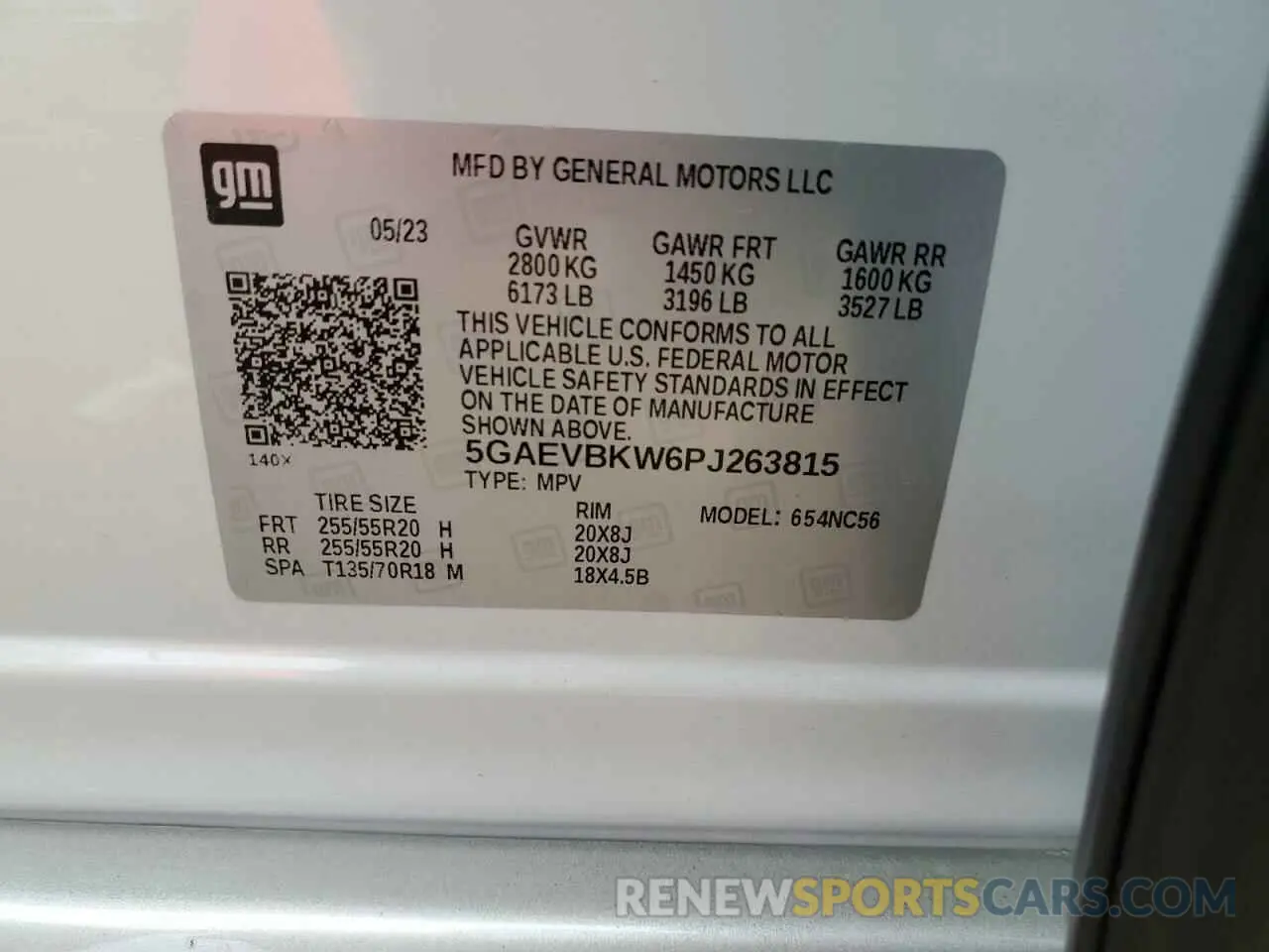 13 Фотография поврежденного автомобиля 5GAEVBKW6PJ263815 BUICK ENCLAVE 2023