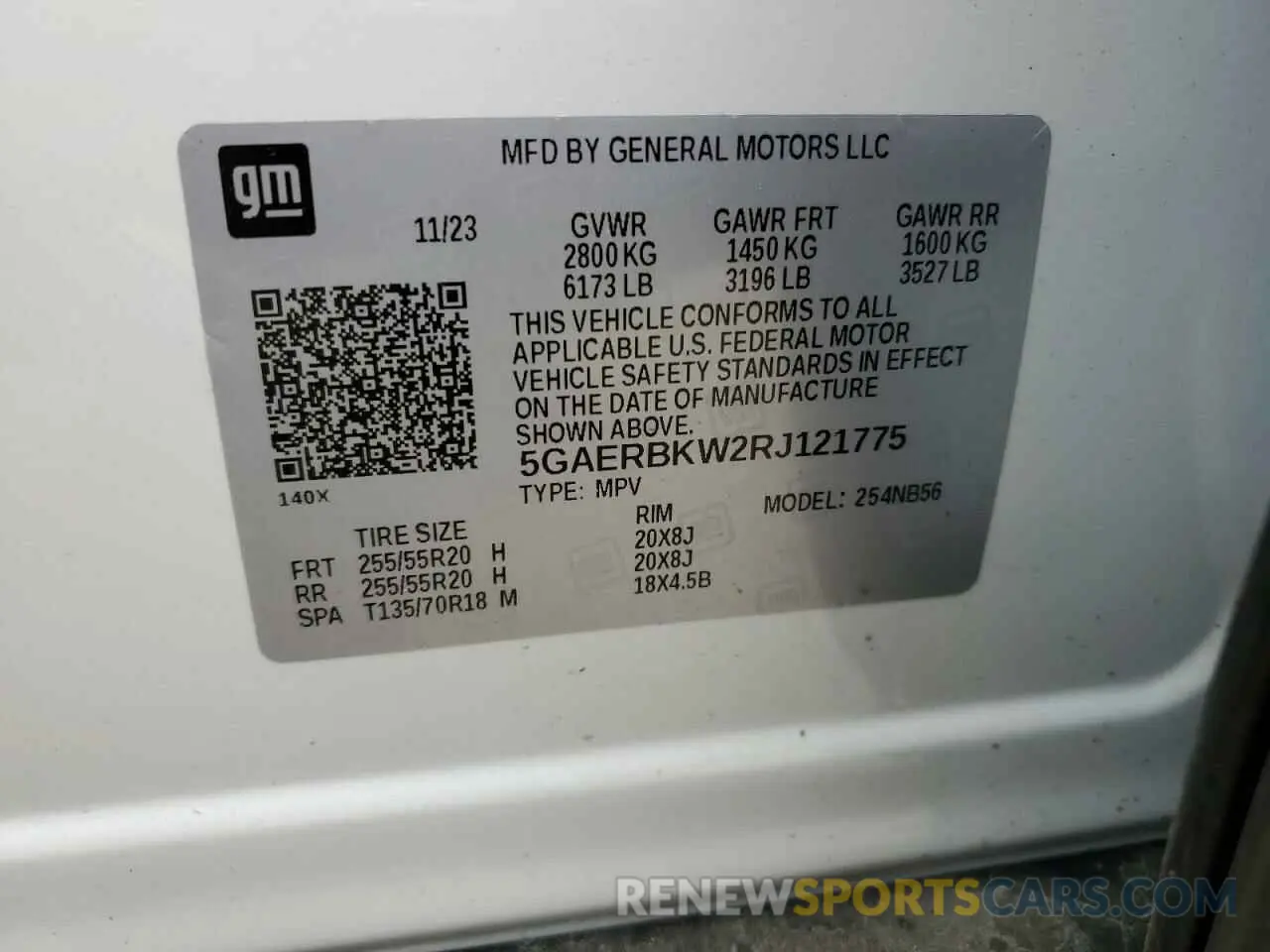 13 Photograph of a damaged car 5GAERBKW2RJ121775 BUICK ENCLAVE 2024