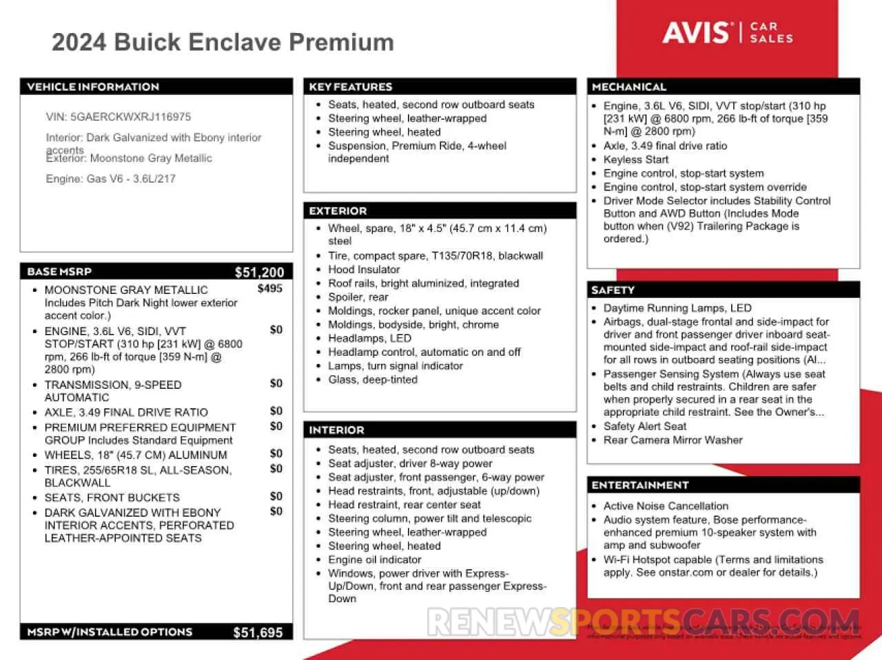 13 Фотография поврежденного автомобиля 5GAERCKWXRJ116975 BUICK ENCLAVE 2024