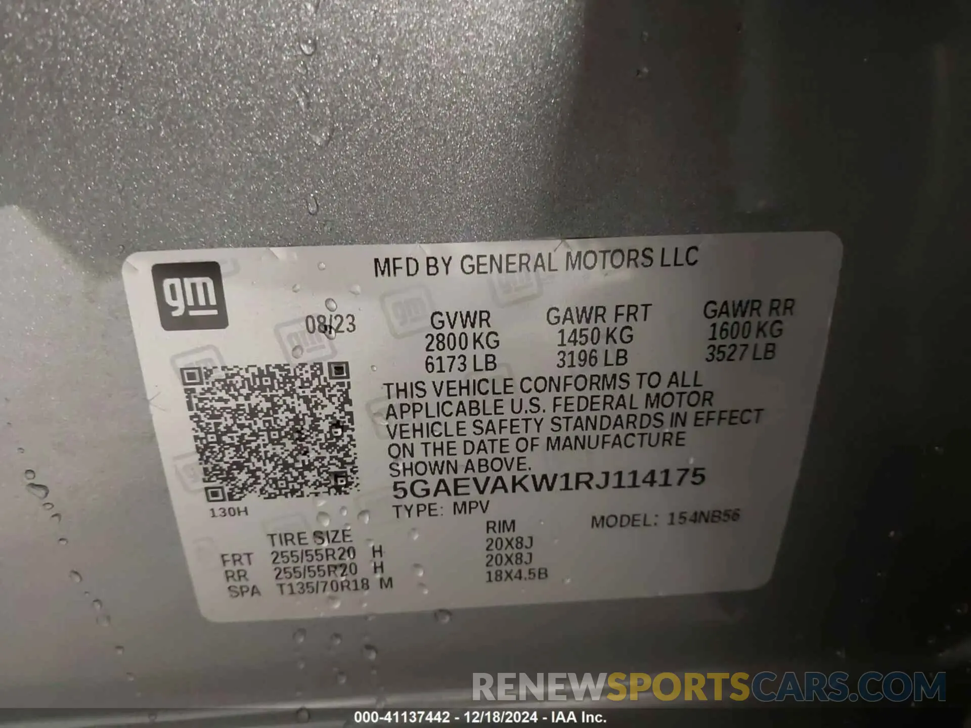 9 Photograph of a damaged car 5GAEVAKW1RJ114175 BUICK ENCLAVE 2024