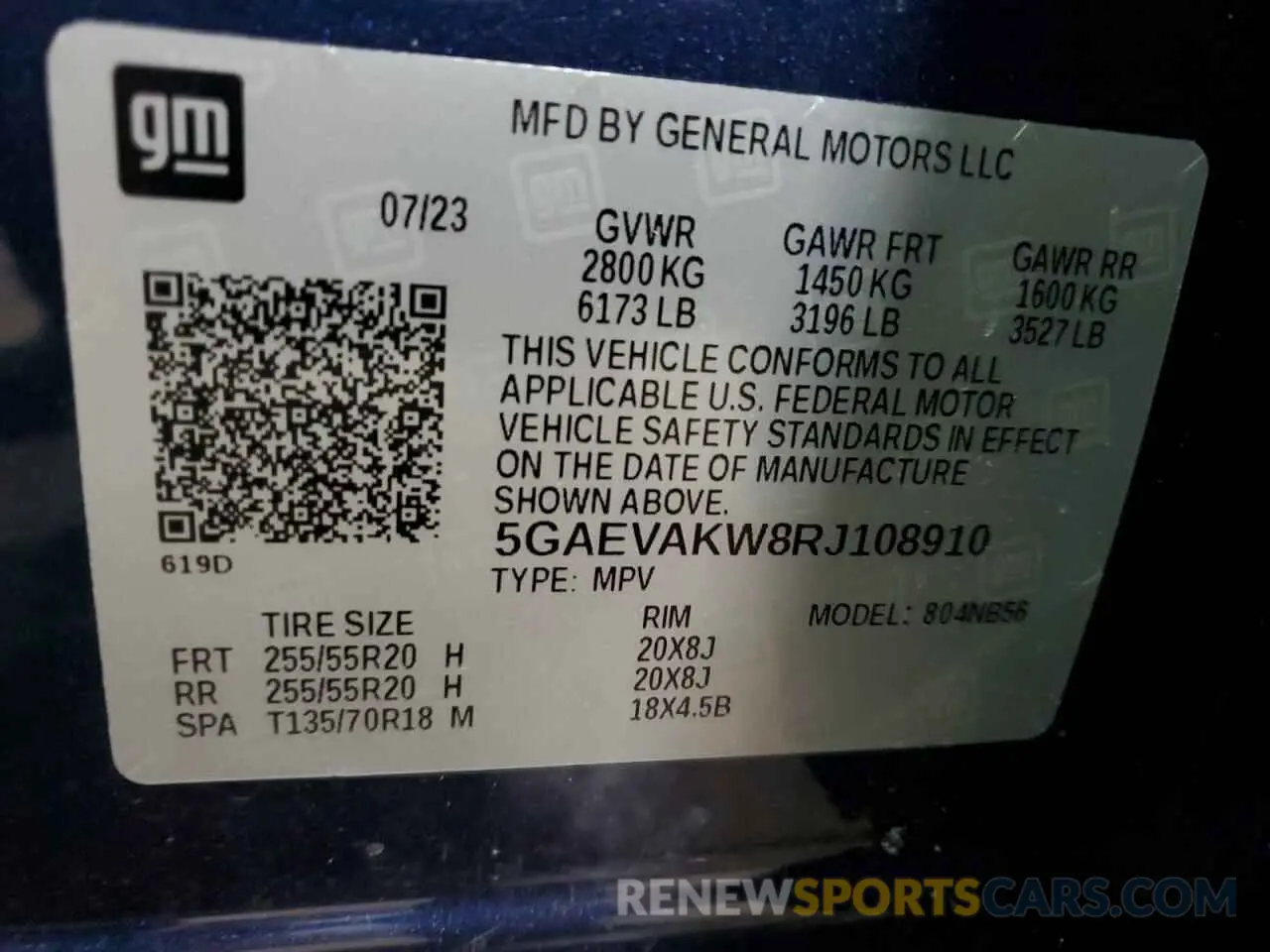 13 Фотография поврежденного автомобиля 5GAEVAKW8RJ108910 BUICK ENCLAVE 2024