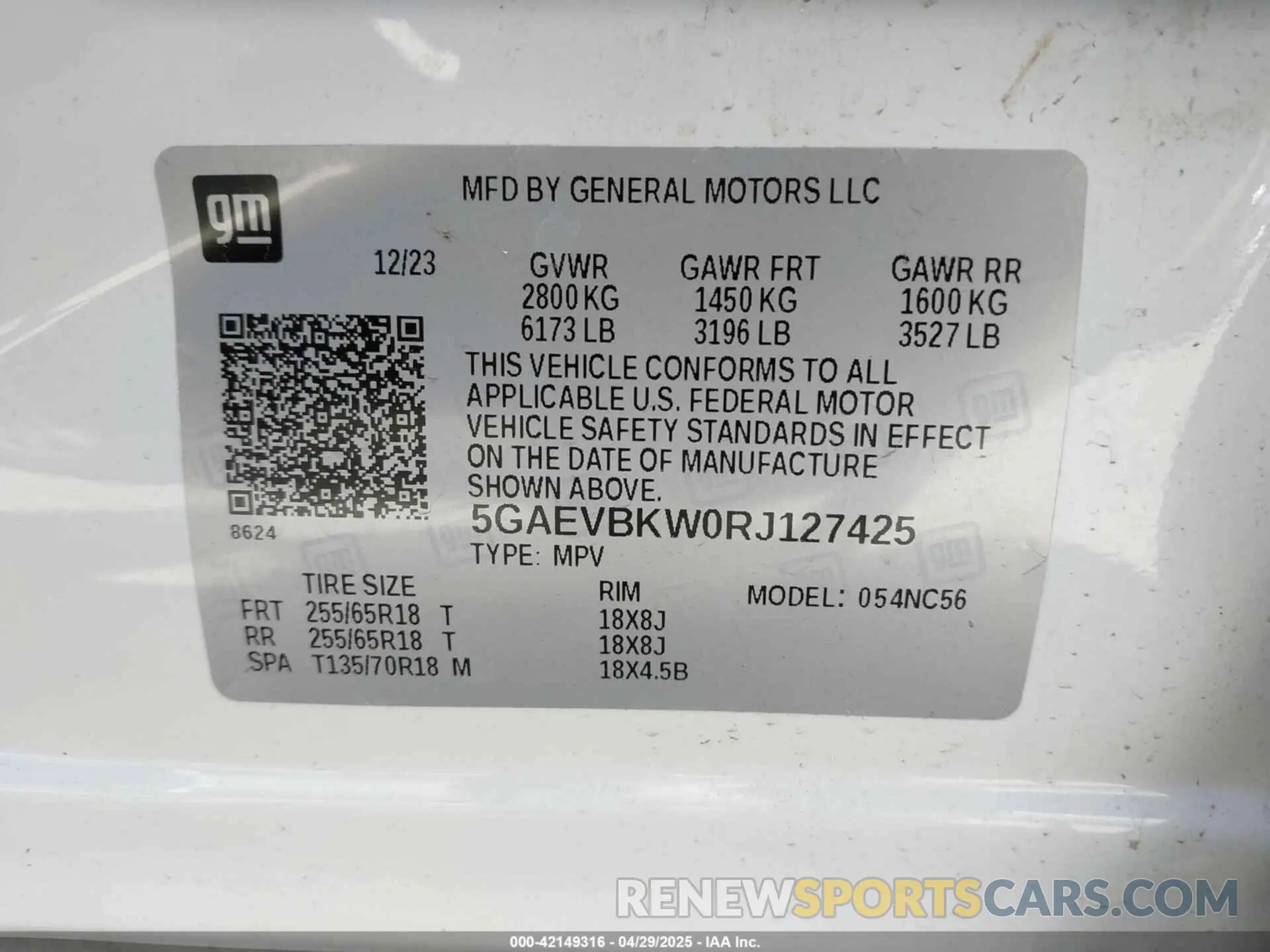 9 Фотография поврежденного автомобиля 5GAEVBKW0RJ127425 BUICK ENCLAVE 2024