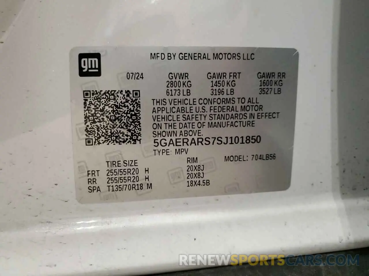 13 Photograph of a damaged car 5GAERARS7SJ101850 BUICK ENCLAVE 2025