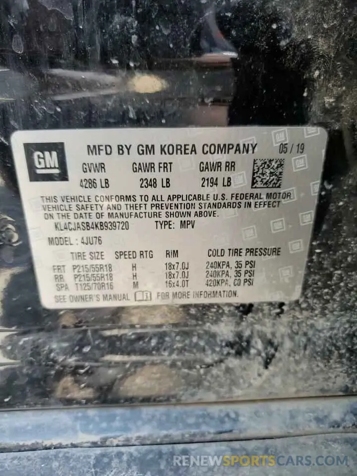 14 Photograph of a damaged car KL4CJASB4KB939720 BUICK ENCORE 2019