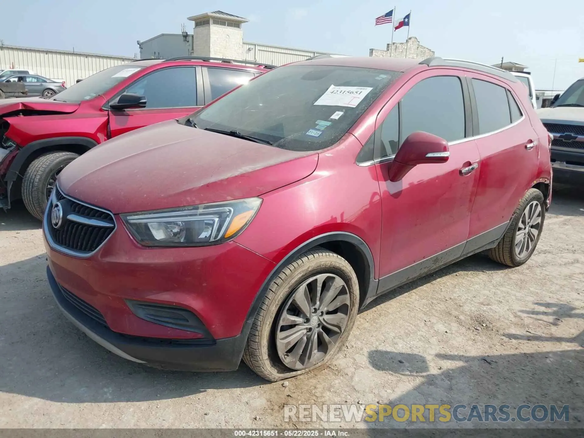 2 Фотография поврежденного автомобиля KL4CJASB7KB705006 BUICK ENCORE 2019