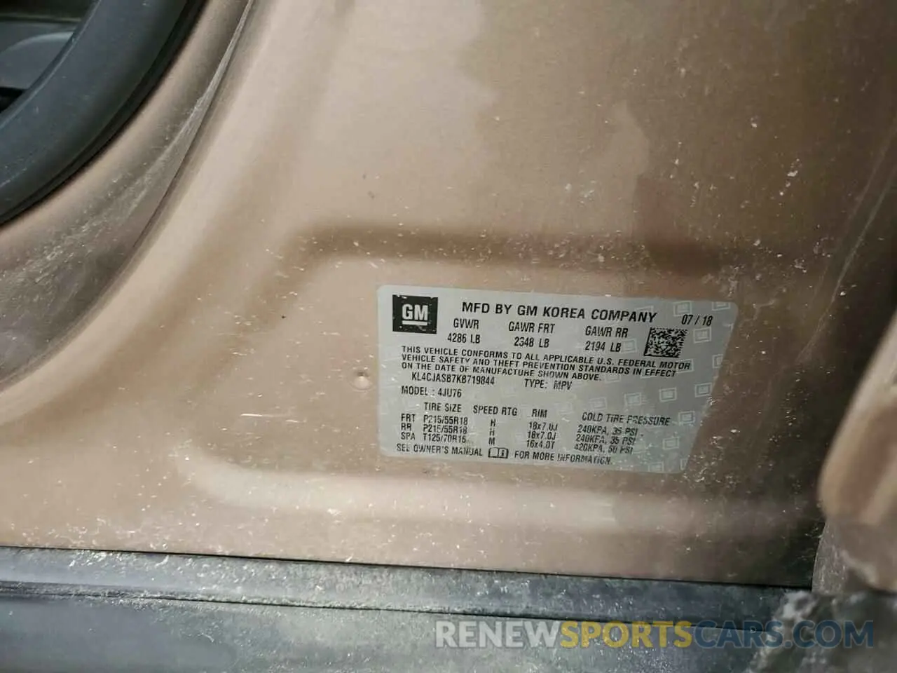 13 Photograph of a damaged car KL4CJASB7KB719844 BUICK ENCORE 2019