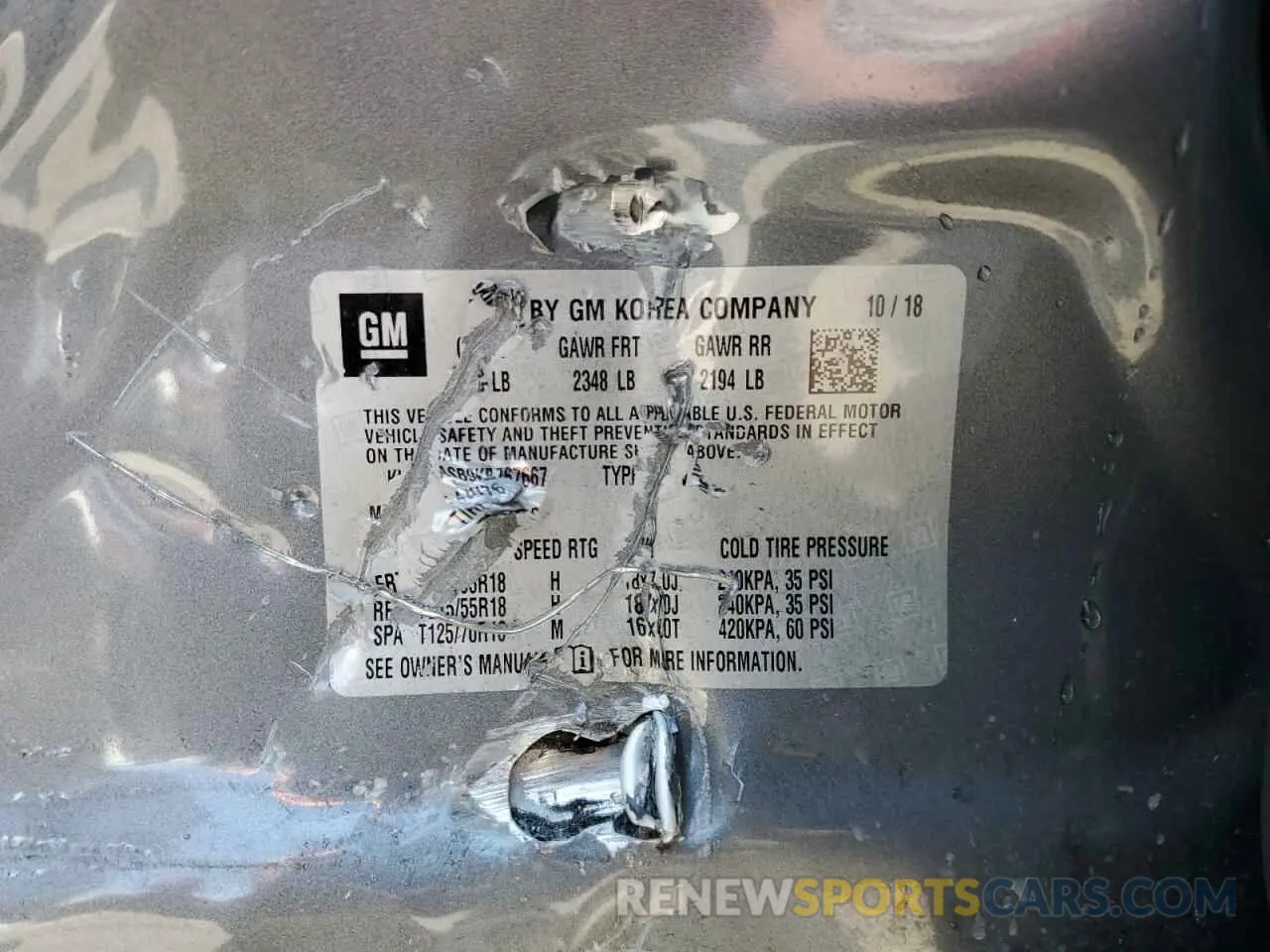 13 Photograph of a damaged car KL4CJASB9KB767667 BUICK ENCORE 2019
