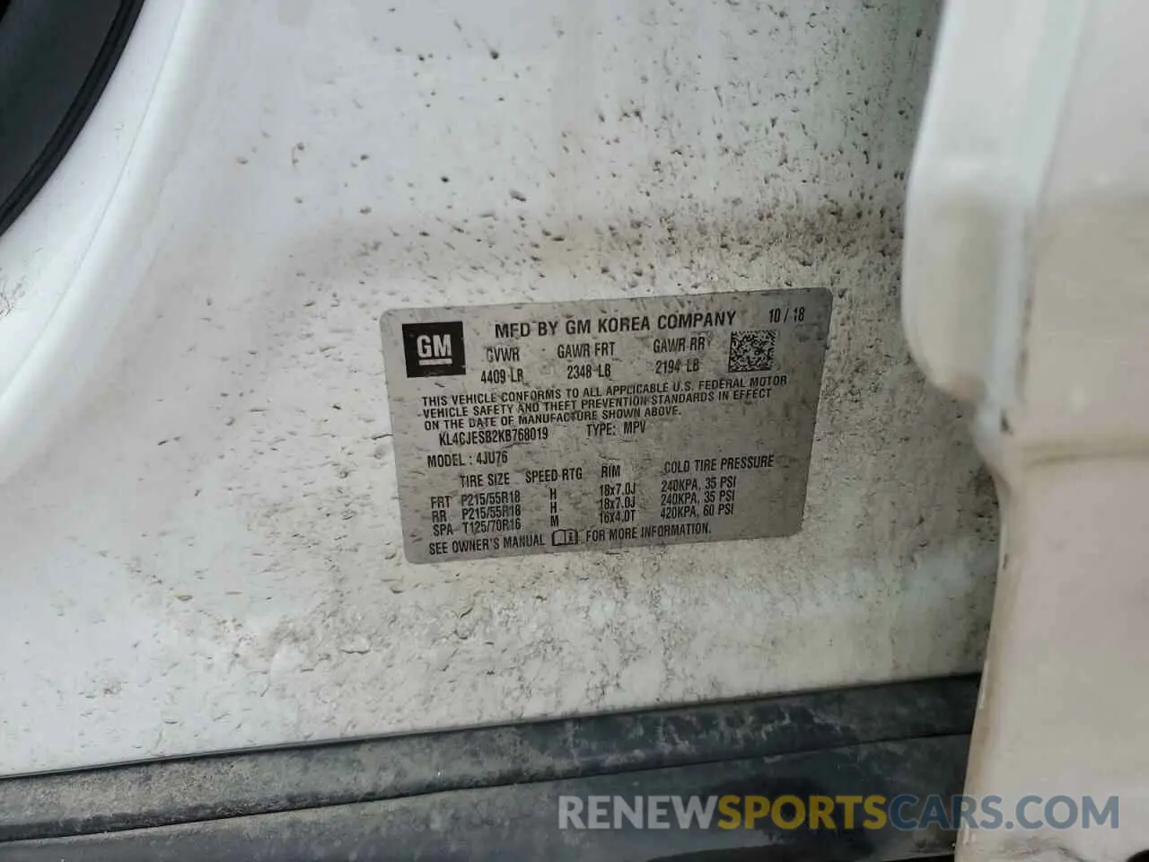 12 Photograph of a damaged car KL4CJESB2KB768019 BUICK ENCORE 2019