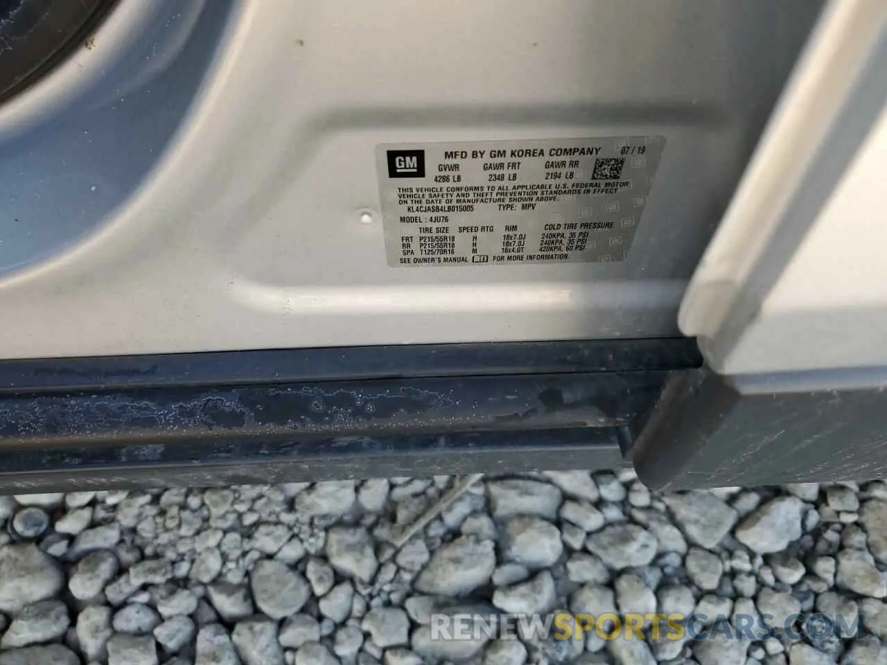 14 Фотография поврежденного автомобиля KL4CJASB4LB015005 BUICK ENCORE 2020
