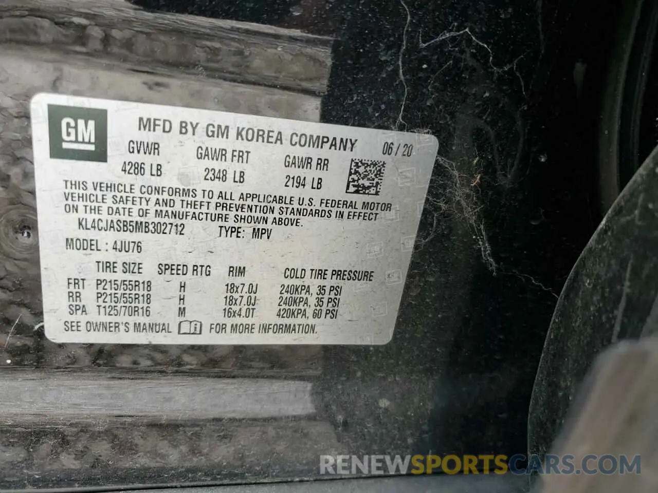 13 Photograph of a damaged car KL4CJASB5MB302712 BUICK ENCORE 2021