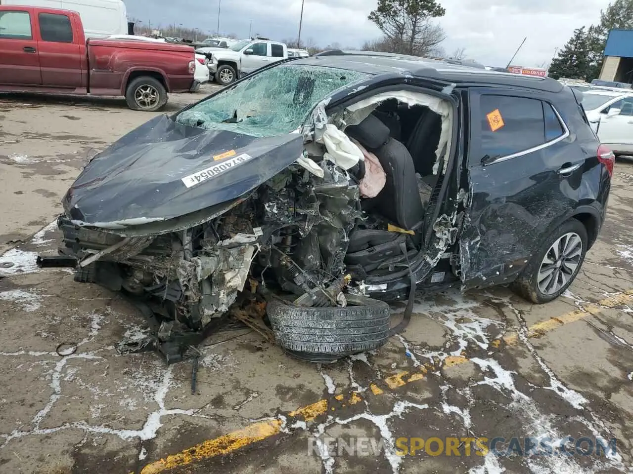 1 Фотография поврежденного автомобиля KL4CJASB7MB333282 BUICK ENCORE 2021